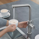 Grohe Red II Duo L blandebatteri med kokefunksjon (brushed chrome)