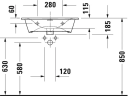 Duravit Viu Møbelservant 630x490 mm, uten blanderhull