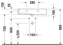 Duravit Vero Møbelservant 700x470 mm, u/bl.hull, u/o.l, Hvit m/WG