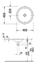 Duravit Architec Servant for nedfelling Ø450, uten blanderhull, WonderGliss