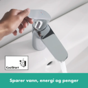 Hansgrohe Focus 100 servantbatteri Med CoolStart, Krom