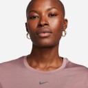 Nike Dri-Fit One Classic Ss Top Dame Smokey Mauve/Black XS