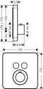 Axor ShowerSelect Termostat, m/2 utløp For innbygging, Krom