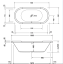 Duravit Starck Badekar for innbygging 1900x900 mm, Ovalt