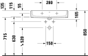 Duravit Vero Air Møbelservant 700x470 mm, u/bl.hull, u/overløp, Hvit