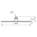 Tapwell Zsof250 TaksilØ250mm Svart Matt