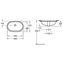 VILLEROY & BOCH O.NOVO UNDERLIMT SERVANT C+ 53X32 HVIT ALPIN