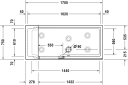 Duravit Dusj + badekar for nisje 1700x750 mm, med panel