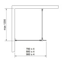 Svedbergs 180° Dusjvegg Fast 98 cm, Sort Matt/Bronseglass