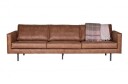 Bepurehome - Rodeo 3-pers sofa i øko-skinn Konjakk 1610496-03-0 1610497-04-0