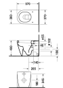 Duravit Starck 2 Gulvstående toalett 370x570 mm, Hvit