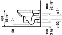 Duravit No.1 Vegghengt toalett 365x540 mm, Rimless, Hvit