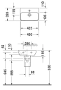 Duravit Me By Starck Vegghengt servant 450x320 mm, uten blanderhull