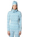 Devold Ona Woman Half Zip Neck - Cash Blue - XS