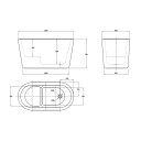 Bathlife Ideal Badekar 1300x650 mm, Akryl, Hvit