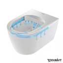 Duravit ME By Starck Compact toalett 370x480 mm. Hvit Matt, HygieneGlaze