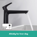 Hansgrohe Talis E 240  servantbatteri Med bunnventil, Sort Matt