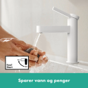 Hansgrohe Finoris Servantbatteri 110 CoolStart, m/bunnventil, Hvit Matt