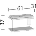 Juwel Akvarium Primo 60ltr svart 61x31x37cm