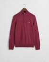 Bomullsgenser med half-zip WINE RED L