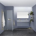 INR Iconic Nordic Rooms Dusjhjørne ARC 12 Original Brushed Brass / 90x90cm Klart Glass