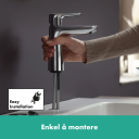 Hansgrohe Talis E servantbatteri 110 Med bunnventil, Krom