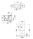 Duravit White Tulip Gulvstående toalett 370x580 mm, uten skyllekant, Hvit m/WG