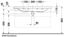 Duravit DuraStyle Møbelservant 1200x480 mm, 1 bl.hull, u/o.l, Hvit m/WG