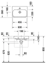 Duravit Happy D.2 servant, 50x36 cm, hvit