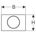 Geberit Sigma10 Betjeningsplate Hvit Matt/Polert/Hvit Matt, Easy-Clean