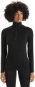 Icebreaker 200 Oasis Ls Half Zip Dame Black S