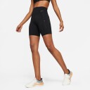 Nike Dri-Fit Go 8" High Waist Bike Shorts Dame Black/Black S