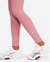 Nike One Dri-Fit High Waist Dame Desert Berry/White S