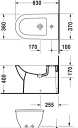 Duravit Darling New Gulvstående bidé 370x630 mm, 1 blanderhull,Wondergliss