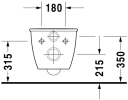 Duravit Darling New Compact toalett 365x485 mm, Hvit med HygieneGlaze