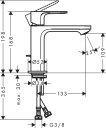 Hansgrohe Rebris E Servantbatteri 110 CoolStart, u/bunnventil, Krom