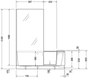 Duravit Shower+Bath Badekar m/dør 1700x750 mm. Venstre hjørne, klart glass