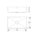 Nordic Tech Edge Kjøkkenvask 740x440 mm, Rustfritt Stål