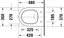 Duravit Compact D-Neo Vegghengt toalett 370x480 mm, Rimless, Hvit m/HG