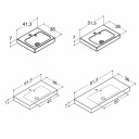 Dansani Mini Menuet Porselensservant 41,3x36 cm, m/1 blanderhull, Hvit