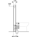 Geberit Monolith Modul, 114 cm Til gulvstående toalett, Sort glass