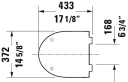 Duravit No. 1 Compact Sete Med myktlukkende hengsler, Hvit