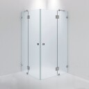 INR Iconic Nordic Rooms Dusjhjørne ARC 16 Måltilpasset Brushed Stainless / Frostet Glass