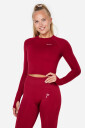 FAMME - Red Ocean Crop Long Sleeve - M