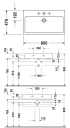 Duravit Vero Toppmontert Servant 800x470 mm, 1 blanderhull, Wondergliss