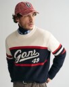 GANT Vintage grafisk genser med rund hals EVENING BLUE XL