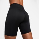 Nike Dri-Fit Go 8" High Waist Bike Shorts Dame Black/Black XS