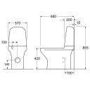 Gustavsberg Estetic 8300 Toalettstol med soft-close, hvit