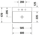 Duravit DuraSquare servant, 60x47 cm, hvit