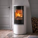 Contura 510G Style hvit vedovn med glassdør